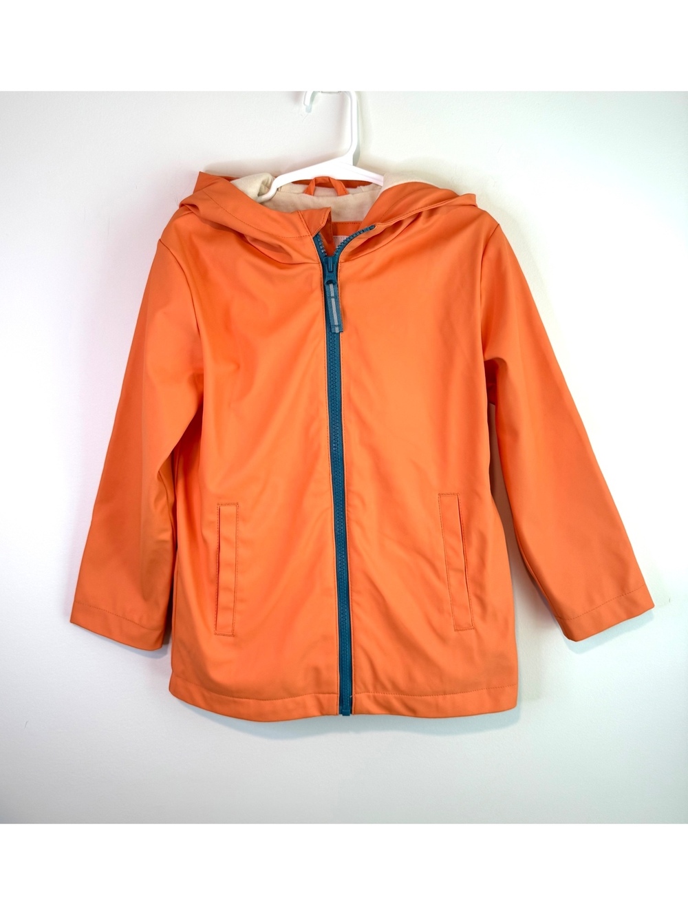 Cat & Jack Orange Hooded Raincoat Jacket for Kids Size 5T